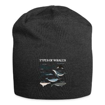Types of Whales Whale Lovers Whales Species - Jersey Beanie - charcoal grey - Front