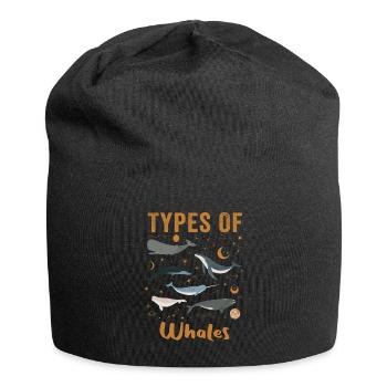 Types de baleines Whale Lovers Whales Espèces de baleines - Bonnet en jersey - noir - Devant