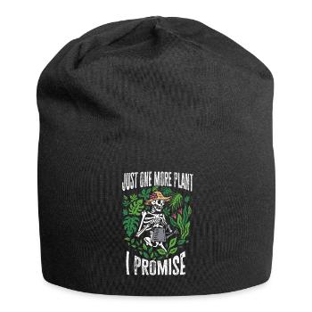 Just One More Plant I Promise Plantaholic Therapy - Jersey Beanie - black - Front