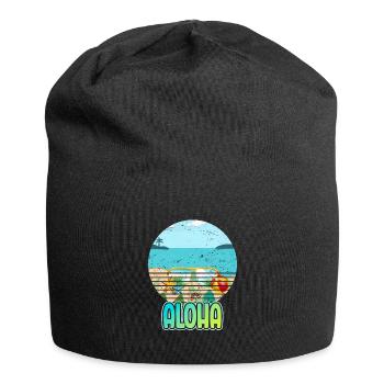 Aloha Beaches Tropical Hawaiian Summer Island - Jersey-Beanie - Schwarz - Vorne