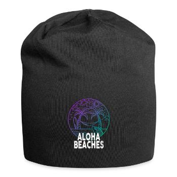 Aloha Beaches Tropical Hawaiian Summer Island - Jersey-Beanie - Schwarz - Vorne