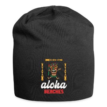 Aloha Beaches Tropical Hawaiian Summer Island - Jersey-Beanie - Schwarz - Vorne