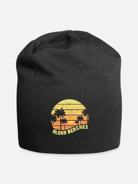 Aloha Beaches Tropical Hawaiian Summer Island - Jersey-Beanie - Schwarz