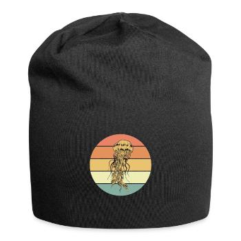 Qualle - Jersey-Beanie - Schwarz - Vorne