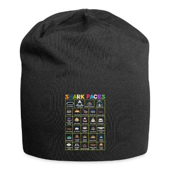 Types Of Shark Faces. Shark Face Identification - Jersey Beanie - black - Front