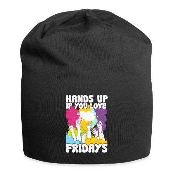 Hands Up If You Love Fridays - Jersey-Beanie - Schwarz - Vorne