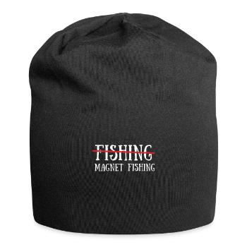 Aimant de pêche Aimant Fisher Pêcheur - Bonnet en jersey - noir - Devant
