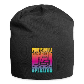 Professional Forklift Operator - Jersey-Beanie - Schwarz - Vorne
