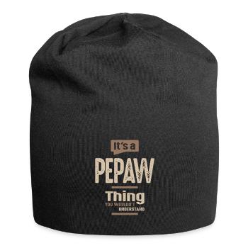 Mens It's a Pepaw Thing Funny Dad Grandpa - Jersey Beanie - black - Front