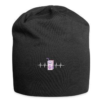 Organic Grape Juice Bottles - Jersey-Beanie - Schwarz - Vorne