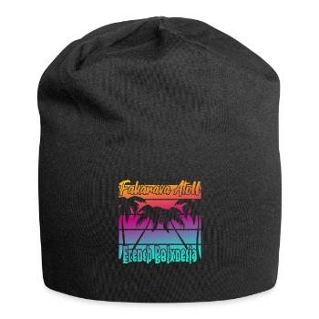 Atoll de Fakarava Français Polynésie - Bonnet en jersey - noir - Devant