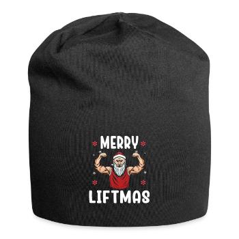 Merry Liftmas - Christmas Bodybuilder Gym Workout - Jersey-Beanie - Schwarz - Vorne