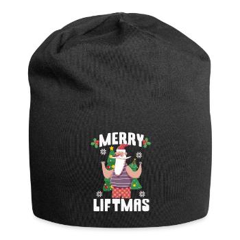 Merry Liftmas - Christmas Bodybuilder Gym Workout - Jersey Beanie - black - Front