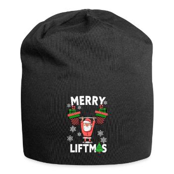 Merry Liftmas - Christmas Bodybuilder Gym Workout - Jersey Beanie - black - Front