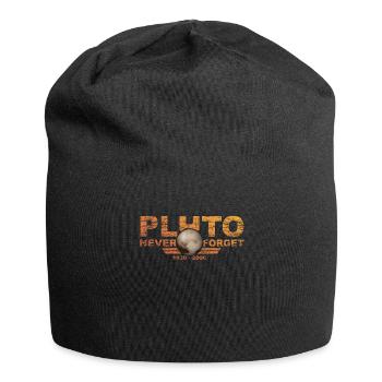 Never Forget Pluto Design Retro Style Funny Space - Jersey-Beanie - Schwarz - Vorne