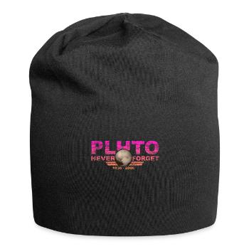 Never Forget Pluto Design Retro Style Funny Space - Jersey-Beanie - Schwarz - Vorne
