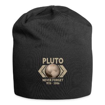 Never Forget Pluto Design Retro Style Funny Space - Jersey Beanie - black - Front