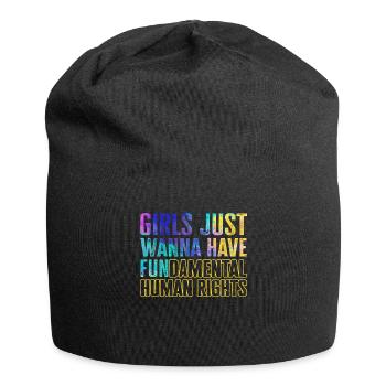 Les filles veulent juste avoir des droits humains fondamentaux - Bonnet en jersey - noir - Devant
