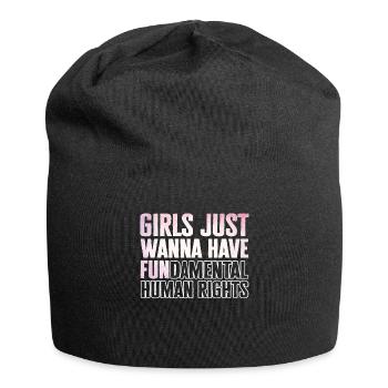 Girls Just Wanna Have Fundamental Human Rights - Jersey Beanie - black - Front