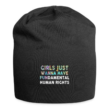 Les filles veulent juste avoir des droits humains fondamentaux - Bonnet en jersey - noir - Devant