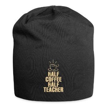Half Coffee Half Teacher - Jersey Beanie - black - Front