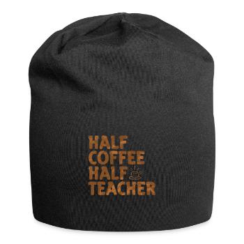 Half Coffee Half Teacher - Jersey Beanie - black - Front