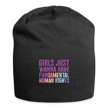 Girls Just Wanna Have Fundamental Human Rights - Jersey Beanie - black - Front