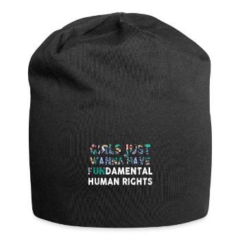 Girls Just Wanna Have Fundamental Human Rights - Jersey Beanie - black - Front