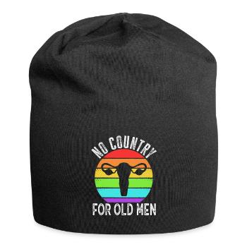 No Country For Old Men Floral Uterus Feminist - Jersey-Beanie - Schwarz - Vorne