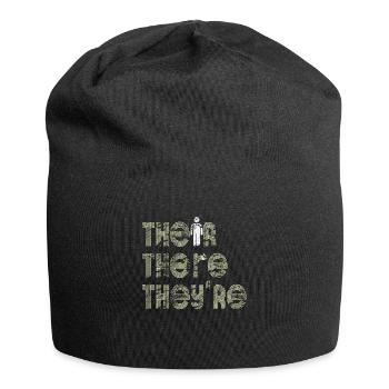 Leur là Ils sont professeur d’anglais Grammaire - Bonnet en jersey - noir - Devant