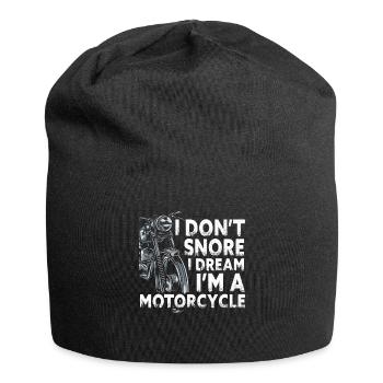 I Don't Snore I Dream I'm A Motorcycle - Jersey-Beanie - Schwarz - Vorne