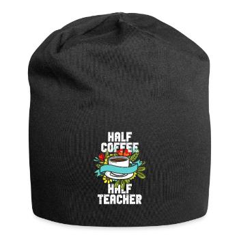Half Coffee Half Teacher - Jersey Beanie - black - Front