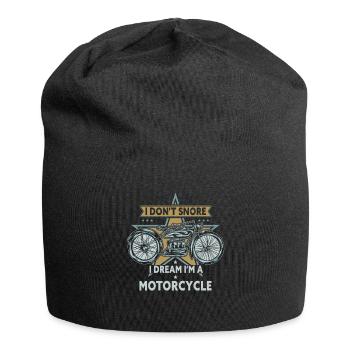 I Don't Snore I Dream I'm A Motorcycle - Jersey Beanie - black - Front