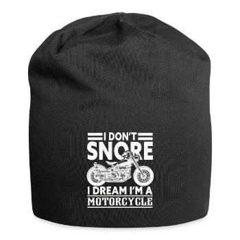 I Don't Snore I Dream I'm A Motorcycle - Jersey-Beanie - Schwarz - Vorne