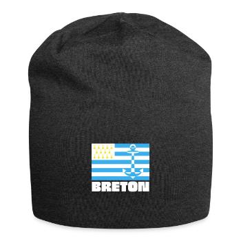 Breton Breizh Pur Beurre Heartbeat - Humour - Jersey Beanie - charcoal grey - Front