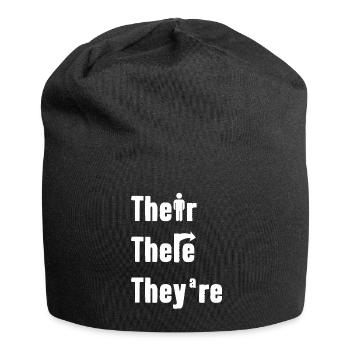 Leur là Ils sont professeur d’anglais Grammaire - Bonnet en jersey - noir - Devant