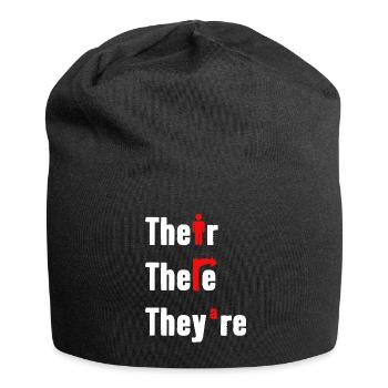 Leur là Ils sont professeur d’anglais Grammaire - Bonnet en jersey - noir - Devant