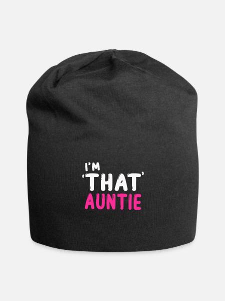 Je suis cette tante - Bonnet en jersey - noir