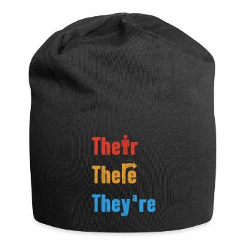 Leur là Ils sont professeur d’anglais Grammaire - Bonnet en jersey - noir - Devant
