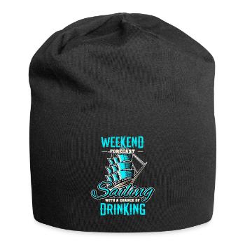 Segler Segelschiff Segelboot - Jersey-Beanie - Schwarz - Vorne