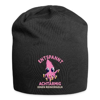 Entspannt Achtarmig Einen Reinorgeln - Jersey-Beanie - Schwarz - Vorne