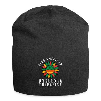 Dyslexic Reading Therapy Awareness Month, Dyslexia - Jersey Beanie - charcoal grey - Front