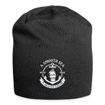 Segler Segelschiff Segelboot - Jersey-Beanie - Schwarz - Vorne
