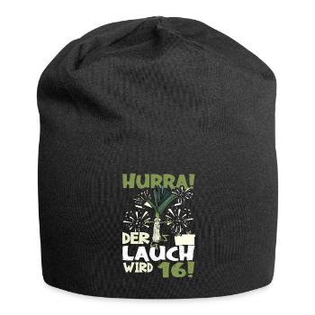 Hurra! Der Lauch Wird 16! Teenager Endlich - Jersey-Beanie - Schwarz - Vorne