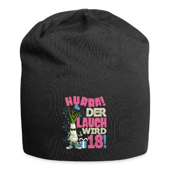 Hurra! Der Lauch Wird 18! Volljährig Endlich - Jersey-Beanie - Schwarz - Vorne
