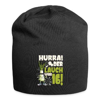 Hurra! Der Lauch Wird 16! Teenager Endlich - Jersey-Beanie - Schwarz - Vorne