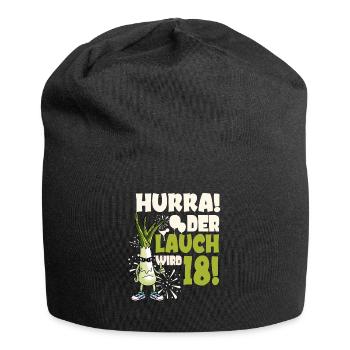 Hurra! Der Lauch Wird 18! Volljährig Endlich - Jersey-Beanie - Schwarz - Vorne
