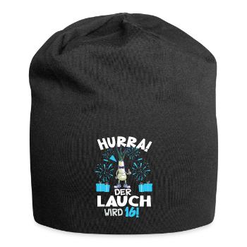 Hurra! Der Lauch Wird 16! Teenager Endlich - Jersey-Beanie - Schwarz - Vorne