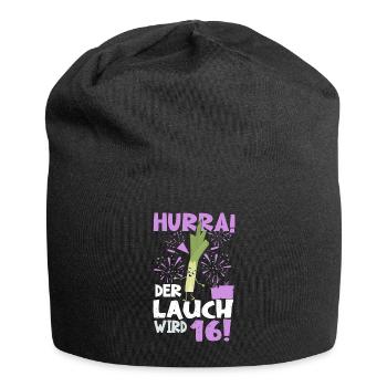 Hurra! Der Lauch Wird 16! Teenager Endlich - Jersey-Beanie - Schwarz - Vorne