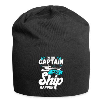 Segler Segelschiff Segelboot - Jersey-Beanie - Schwarz - Vorne